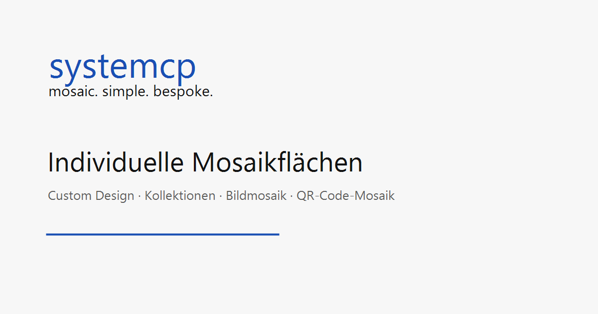 systemcp - Bespoke mosaic surfaces